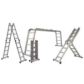 Escalera de Aluminio 4x4 Articulada 16 Escalones Garden Life TE1700 Multipropósito